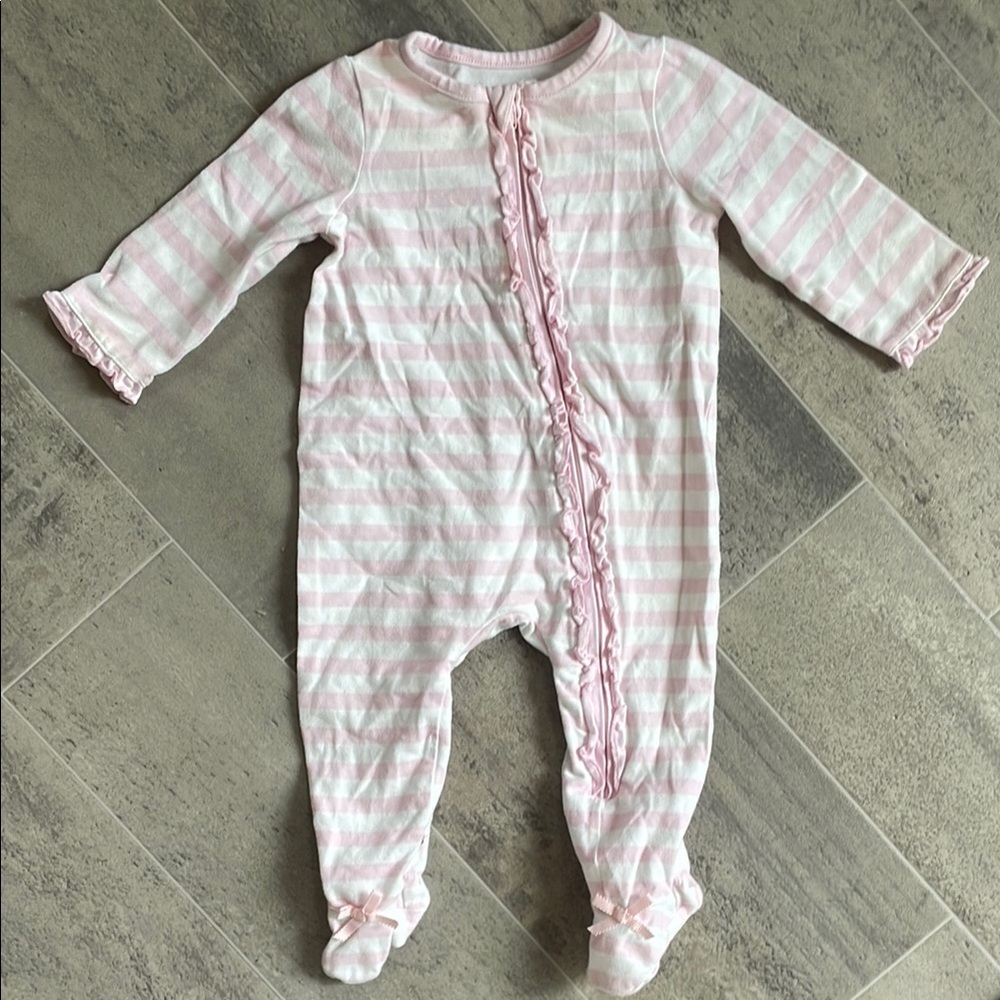 3/$20 Mud Pie Pink Striped Baby Onesie